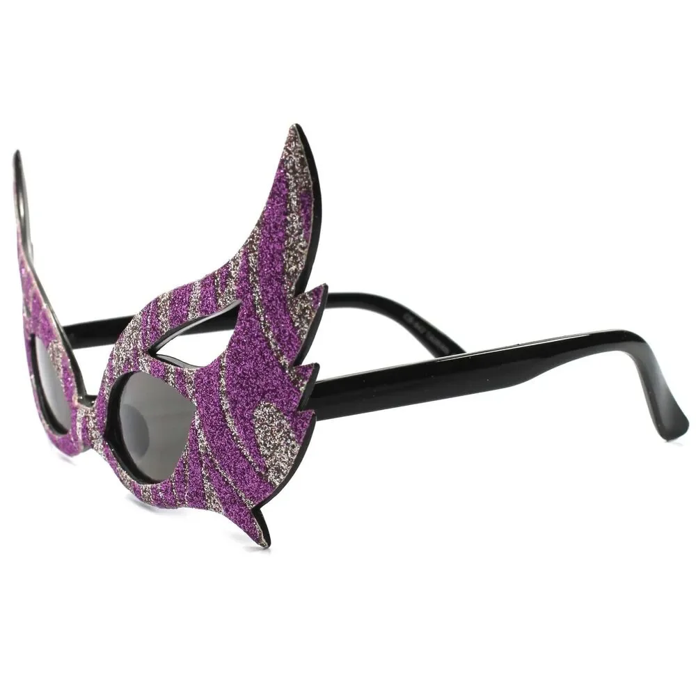 Purple Party Rave Costume Futuristic Novelty Womens Masquerade Mask Sun Glasses